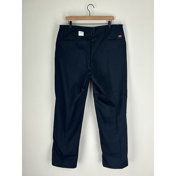 Red Kap Mens Elastic Insert Work Pant Size 38x32 Navy Blue New PT60 Uniform - Picture 2 of 7